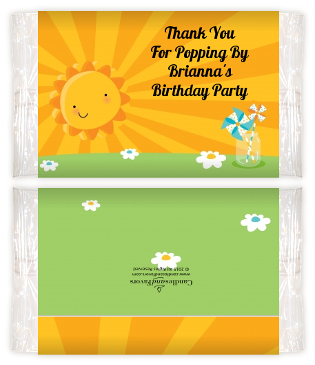 You Are My Sunshine - Personalized Popcorn Wrapper Birthday Party Favors