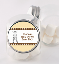 Zebra - Personalized Baby Shower Candy Jar