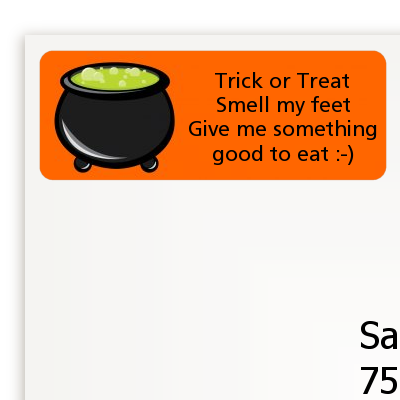 Kettle - Halloween Return Address Labels
