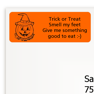 Jack O Lantern - Halloween Return Address Labels