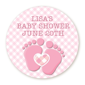 Baby Feet Baby Girl Personalized sticker labels | Baby Feet Baby Girl ...