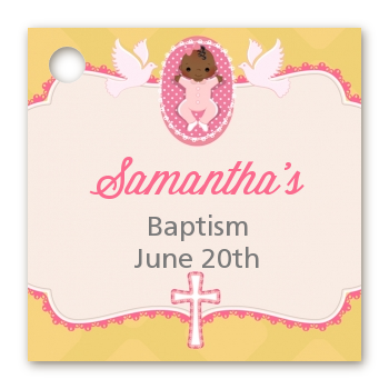 Baptism / Christening Favor Tags | Baby Girl Favor Tags