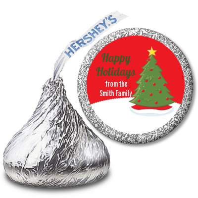 Christmas Tree Hershey kiss stickers | Candles & Favors