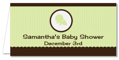 Crawling Baby Neutral - Personalized Baby Shower Place Cards