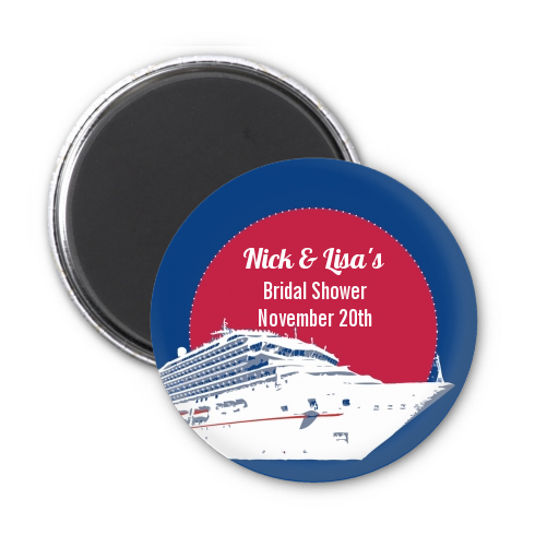 Cruise Ship - Personalized Bridal Shower Magnet Favors