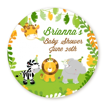 Jungle Party Personalized sticker labels | Jungle Party Baby Shower ...