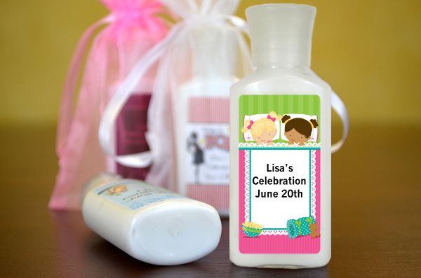 Slumber Party with Friends - Personalized Birthday Party Lotion Favors