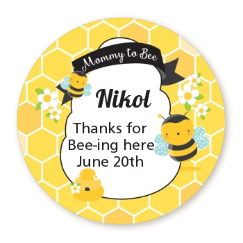 Mommy To Bee Personalized sticker labels | Mommy To Bee Baby Shower ...