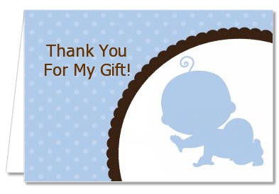 Baby Shower Thank You Cards | Crawling Baby Boy Thank You Notes