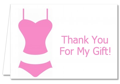 Lingerie Pink - Bachelorette Party Thank You Cards