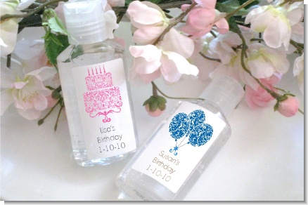 Personalized Hand Sanitizers - Birthday Party Favors