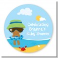 Beach Baby African American - Personalized Baby Shower Table Confetti thumbnail