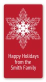 Big Red Snowflake - Custom Rectangle Christmas Sticker/Labels