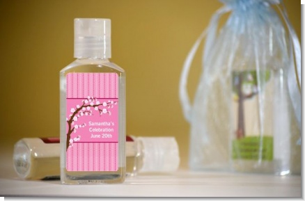 Cherry Blossom - Personalized Birthday Party Hand Sanitizers Favors