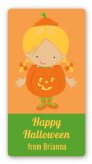 Dress Up Pumpkin Costume - Custom Rectangle Halloween Sticker/Labels