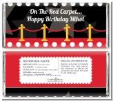 Hollywood Red Carpet - Personalized Birthday Party Candy Bar Wrappers