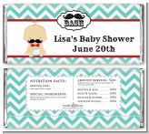 Little Man Mustache - Personalized Baby Shower Candy Bar Wrappers