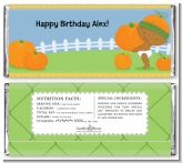 Little Pumpkin African American - Personalized Birthday Party Candy Bar Wrappers