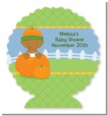 Pumpkin Baby African American - Personalized Baby Shower Centerpiece Stand