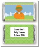 Pumpkin Baby African American - Personalized Baby Shower Mini Candy Bar Wrappers