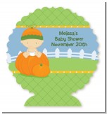 Pumpkin Baby Caucasian - Personalized Baby Shower Centerpiece Stand