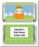 Pumpkin Baby Caucasian - Personalized Baby Shower Mini Candy Bar Wrappers