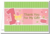 1st Birthday Girl - Birthday Party Thank You Cards