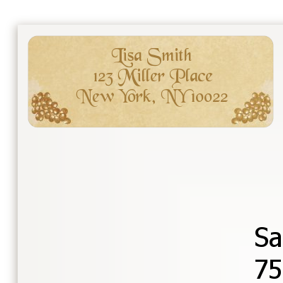 Vineyard Antique Theme - Bridal Shower Return Address Labels